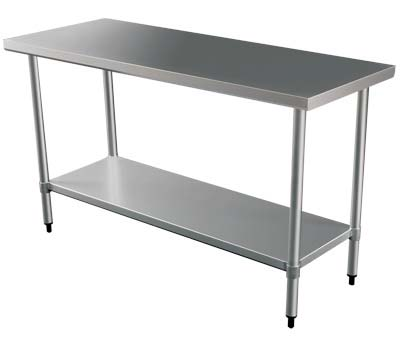 HAISLAND Stainless Work Table — SS Undershelf & Legs