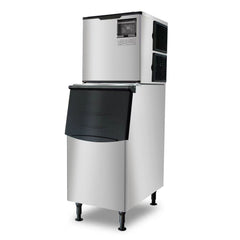 Westlake Commercial Ice Machine, Full Cube Ice Maker Machine 350 lbs Ice with 308lbs Storage Capacity