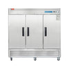 WESTLAKE Commercial Freezer, 82"W 3 Door Reach-in Solid Door Upright 72 Cu.ft for Restaurant, Bar, Shop, etc