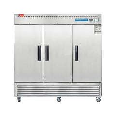WESTLAKE Commercial Freezer, 82"W 3 Door Reach-in Solid Door Upright 72 Cu.ft for Restaurant, Bar, Shop, etc
