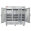 3 Glass Door Commercial Refrigerator, 72 Cu.ft Stainless Steel Reach in Upright Merchandiser