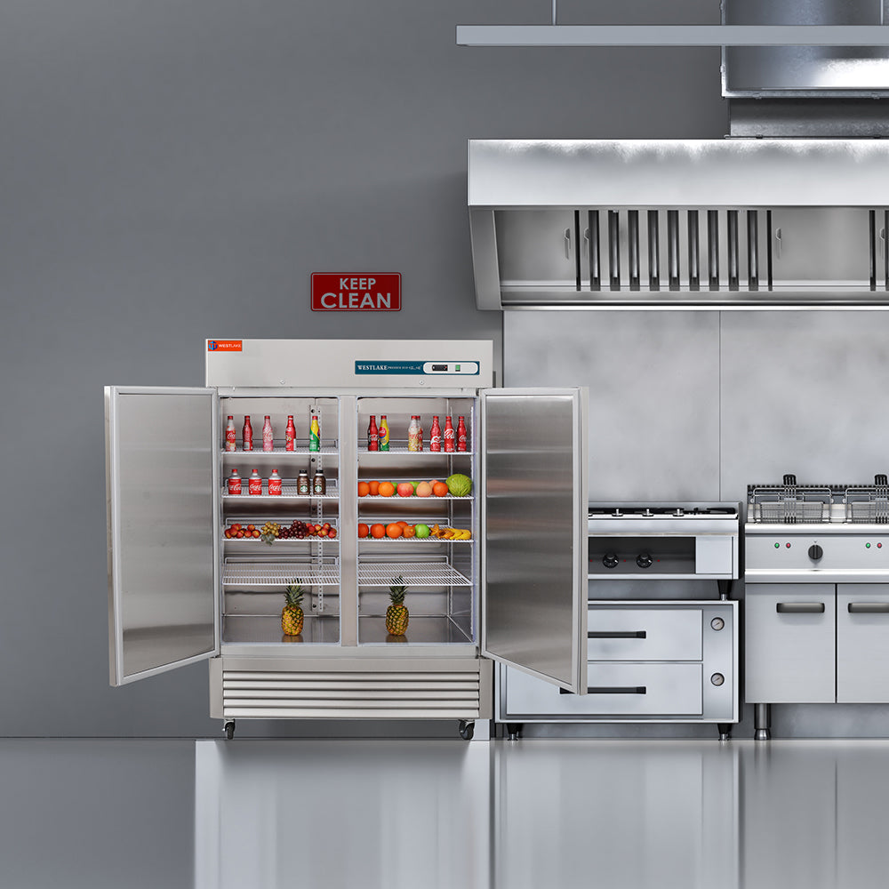 Commercial Reach in Fridge, Commercial Reach in 2 door 49 Cu.ft Stainless Steel Upright Refrigerator