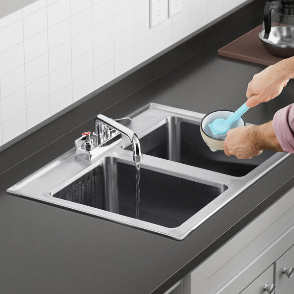 Stainless Steel Drop-in Sink Two Compartment 10"x14"x10"