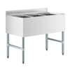 Underbar Sink Three bowls without Drainboards 