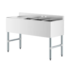 Underbar Sink Three bowls with Left Drainboard 