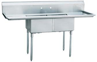 HAINOX American Type Sink — Left & Right Drainboards