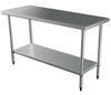 HAISLAND Stainless Work Table — Galvanized Undershelf
